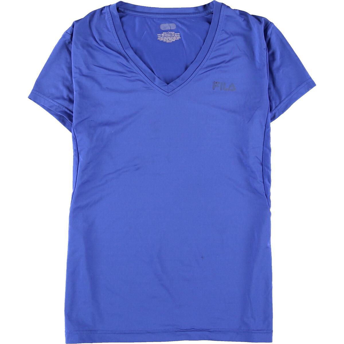 古着 フィラ FILA Vネック ワンポイントロゴTシャツ レディースL /eaa141696 【210403】【SS2109】【SS2112】【HNY22】【SS2201】【SS2203】【SS2206】【SS2206】【FS2207】