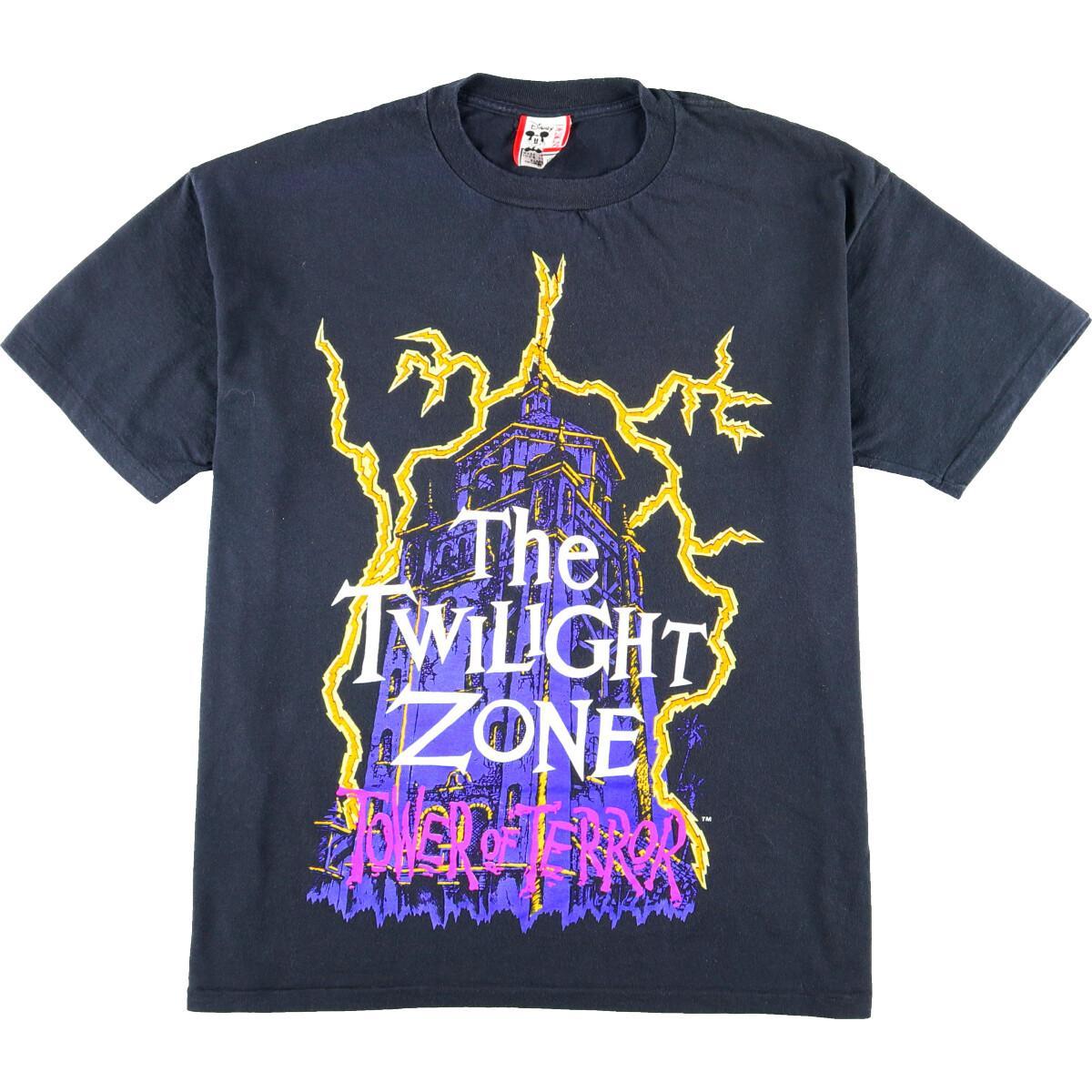90年代 DISNEY DESIGNS The Twilight zone tower of terror タワーオブテラー プリントTシャツ USA製 レディースXXL ヴィンテージ /eaa146067 【210403】 売りネット The TWILIGHT ZONE タワーオブテラー Tシャツ Tシャツ/カットソー(半袖/袖なし)