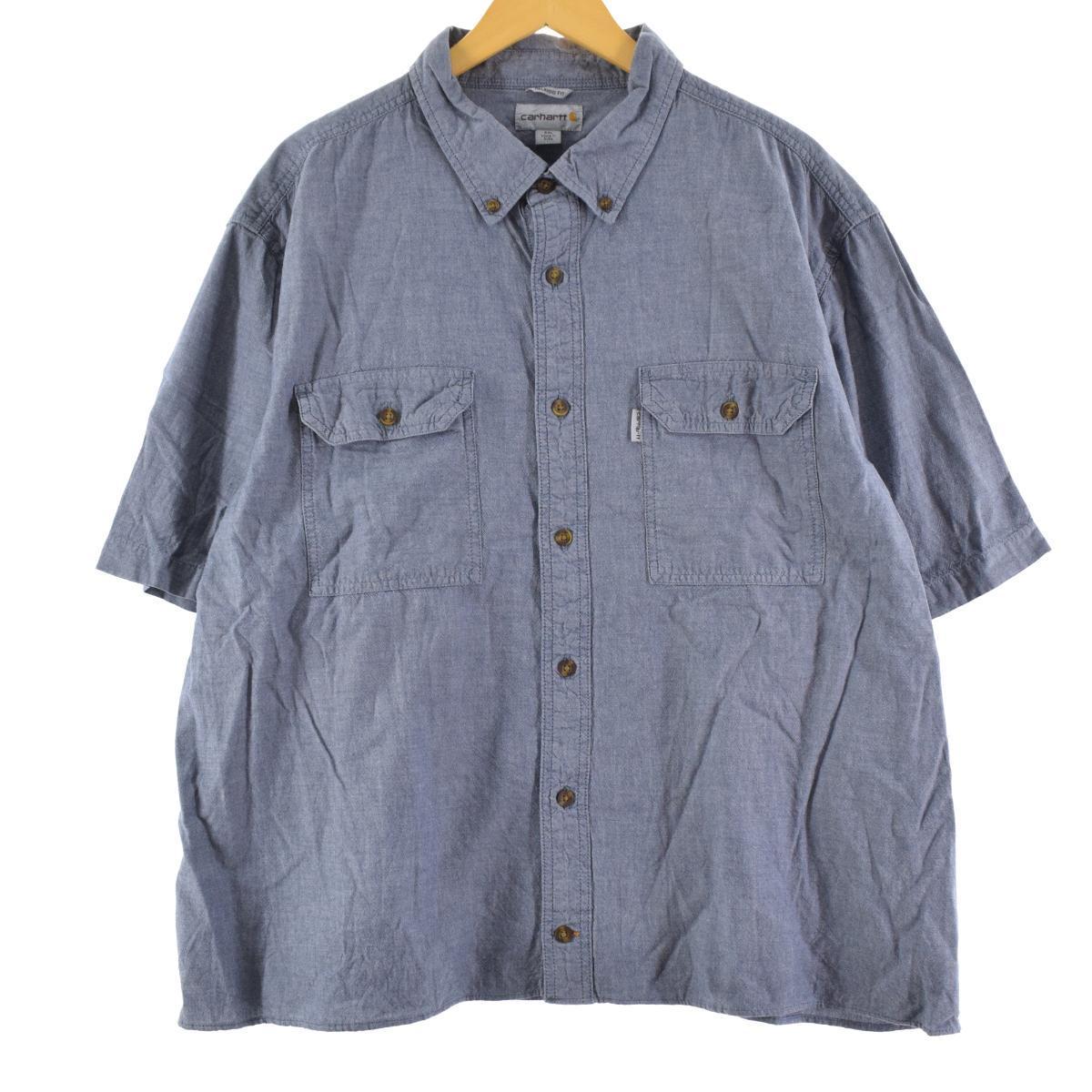 古着 JAMリメイク ルーズトップス カーハート Carhartt RELAXED FIT 半袖 ボタンダウンシャツ メンズXXL /eaa146667 【210405】【SS2106】【SS2109】