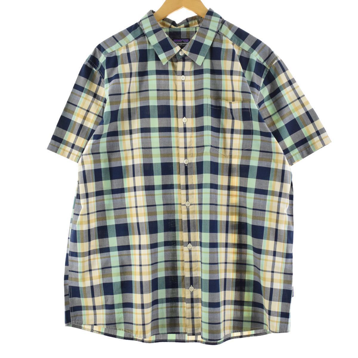 16年製 パタゴニア Patagonia sp16 半袖 コットン チェックシャツ メンズxl Eaa その他 半袖シャツ 古着屋jam ジャム
