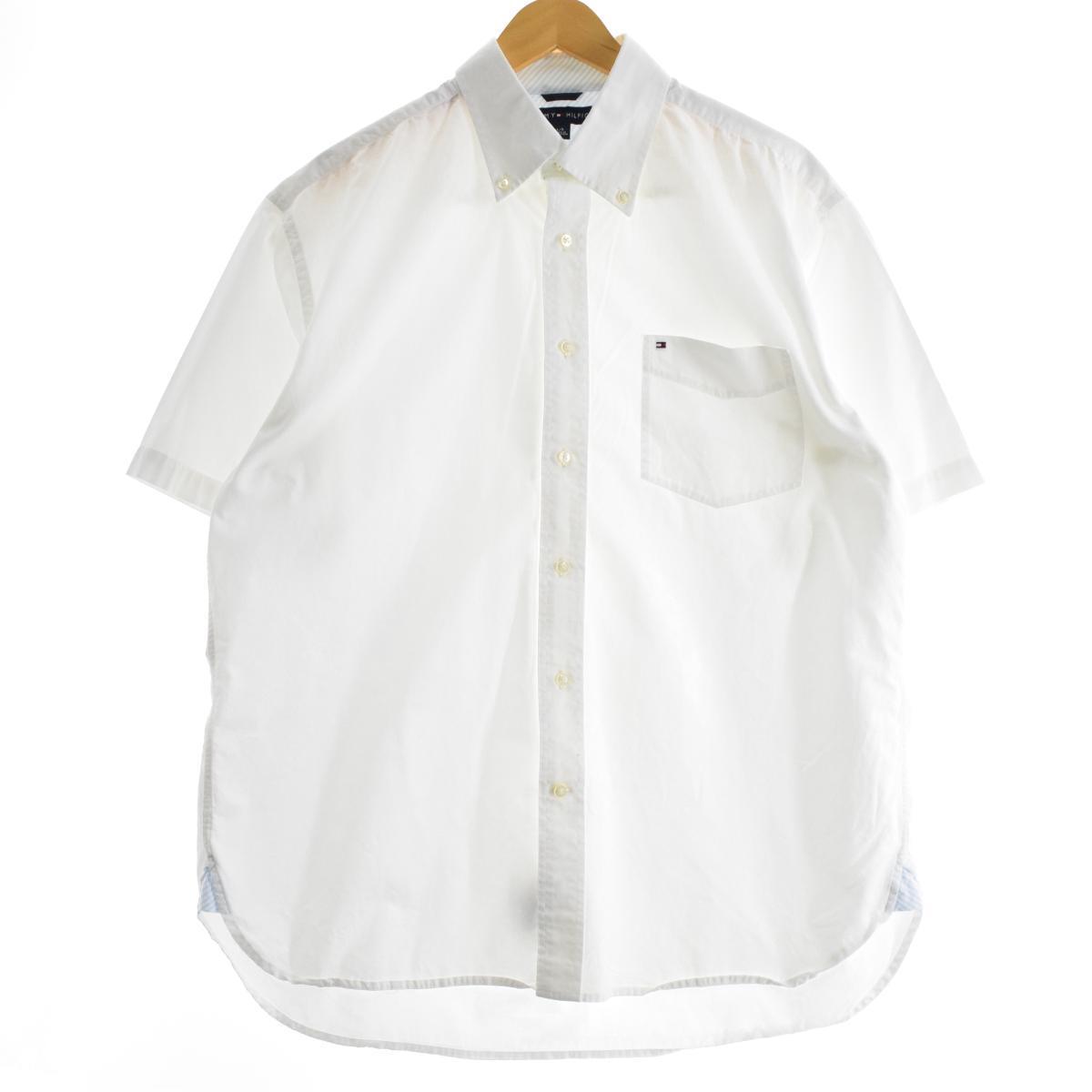 トミーヒルフィガー Tommy Hilfiger 半袖 ボタンダウンシャツ メンズl Eaa ボタンダウンシャツ 古着屋jam ジャム