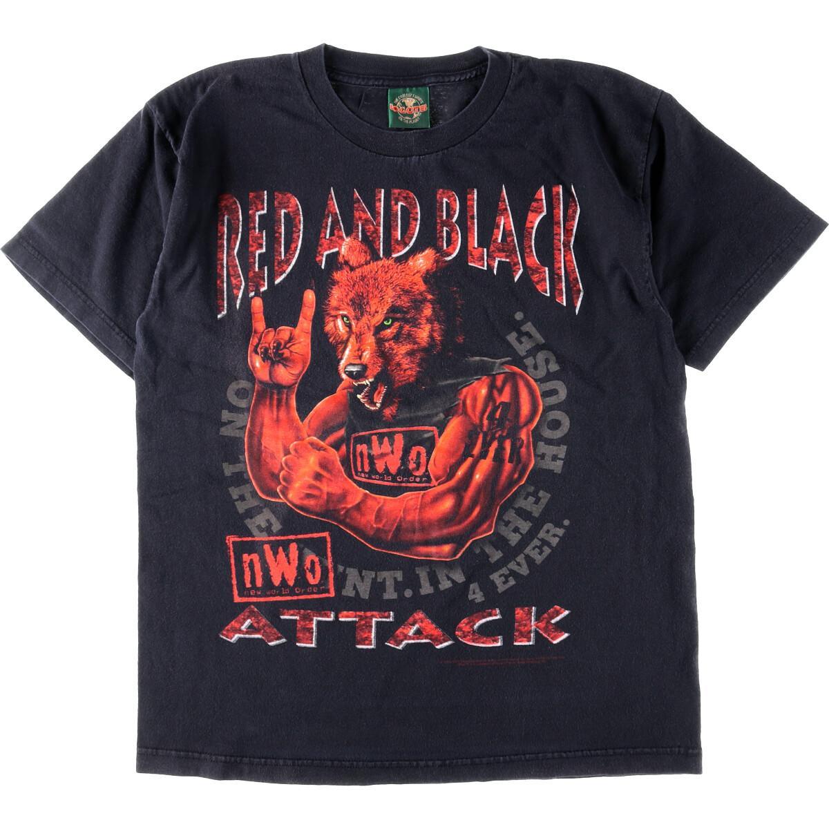 古着 90年代 LOGOTEL nWo NEW WORLD ORDER プロレス プリントTシャツ メンズL ヴィンテージ /eaa147936 【210412】【SS2109】【HNY22】のサムネイル