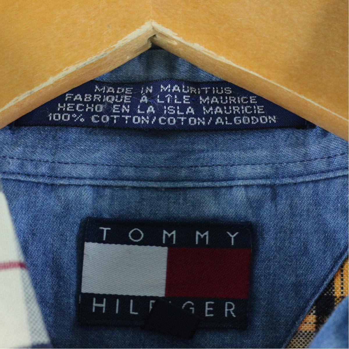 古着 90年代 トミーヒルフィガー TOMMY HILFIGER 長袖 ボタンダウンチェックシャツ メンズM ヴィンテージ /eaa149520 【210412】【SS2109】【md2109】【SS2112】【HNY22】【SS2201】