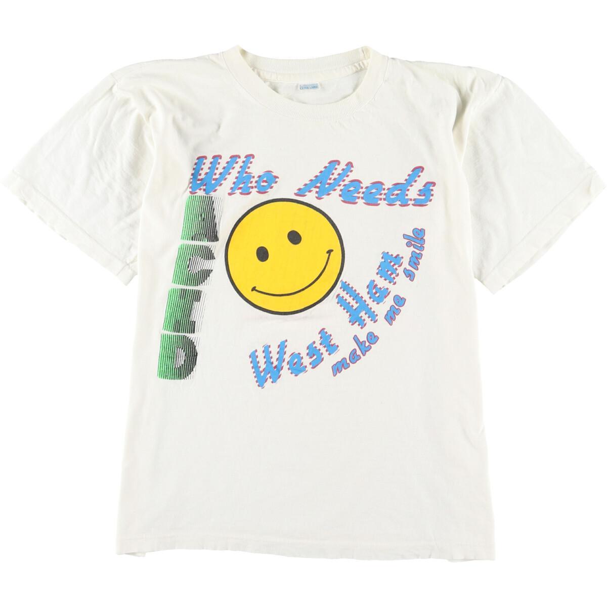 スマイル プリントTシャツ レディースXL /eaa148169 【中古】 【210412】