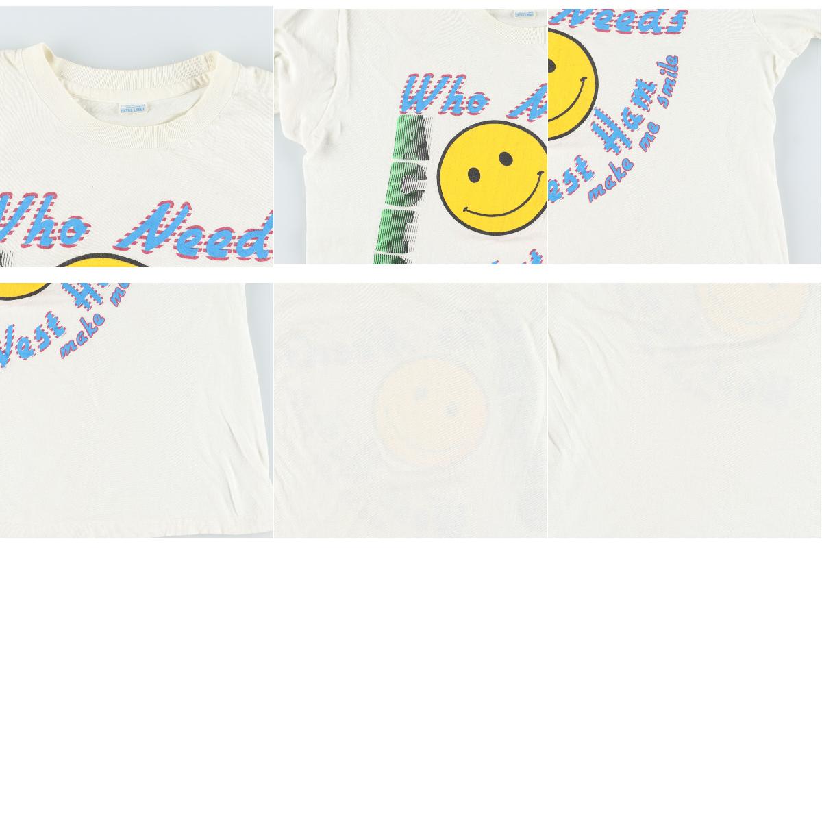 スマイル プリントTシャツ レディースXL /eaa148169 【中古】 【210412】