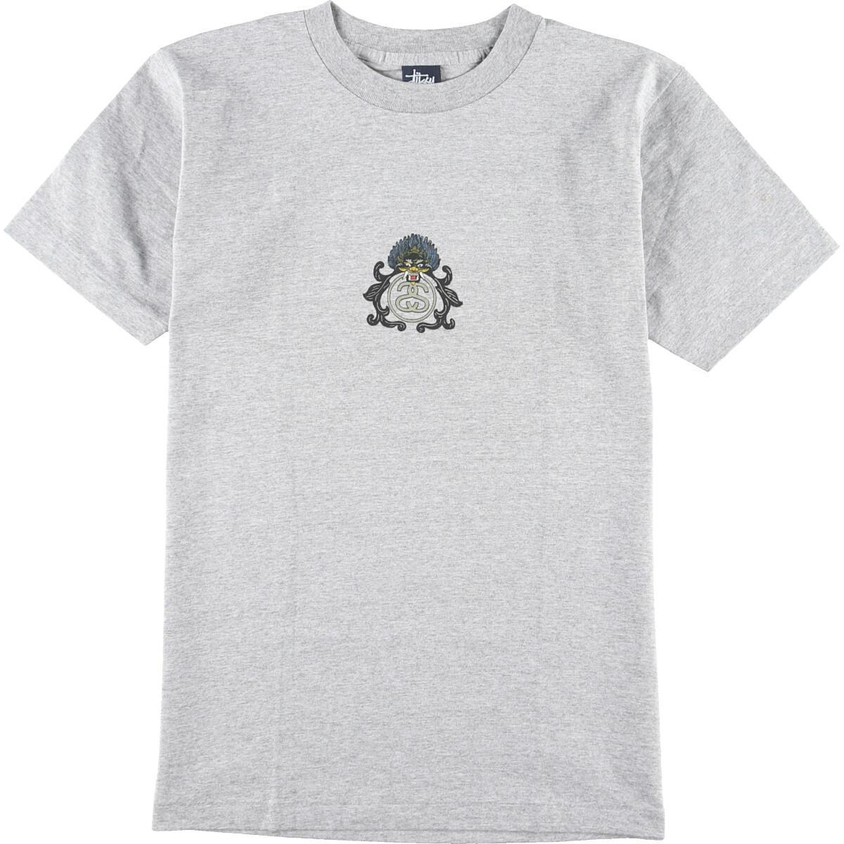 90年代 ステューシー STUSSY OLD STUSSY オールドステューシー 紺タグ 両面プリント 龍柄 ドラゴン柄 シャネルロゴ サーフ スケートTシャツ USA製 メンズM ヴィンテージ /eaa151506 【中古】 【210417】【SS2109】