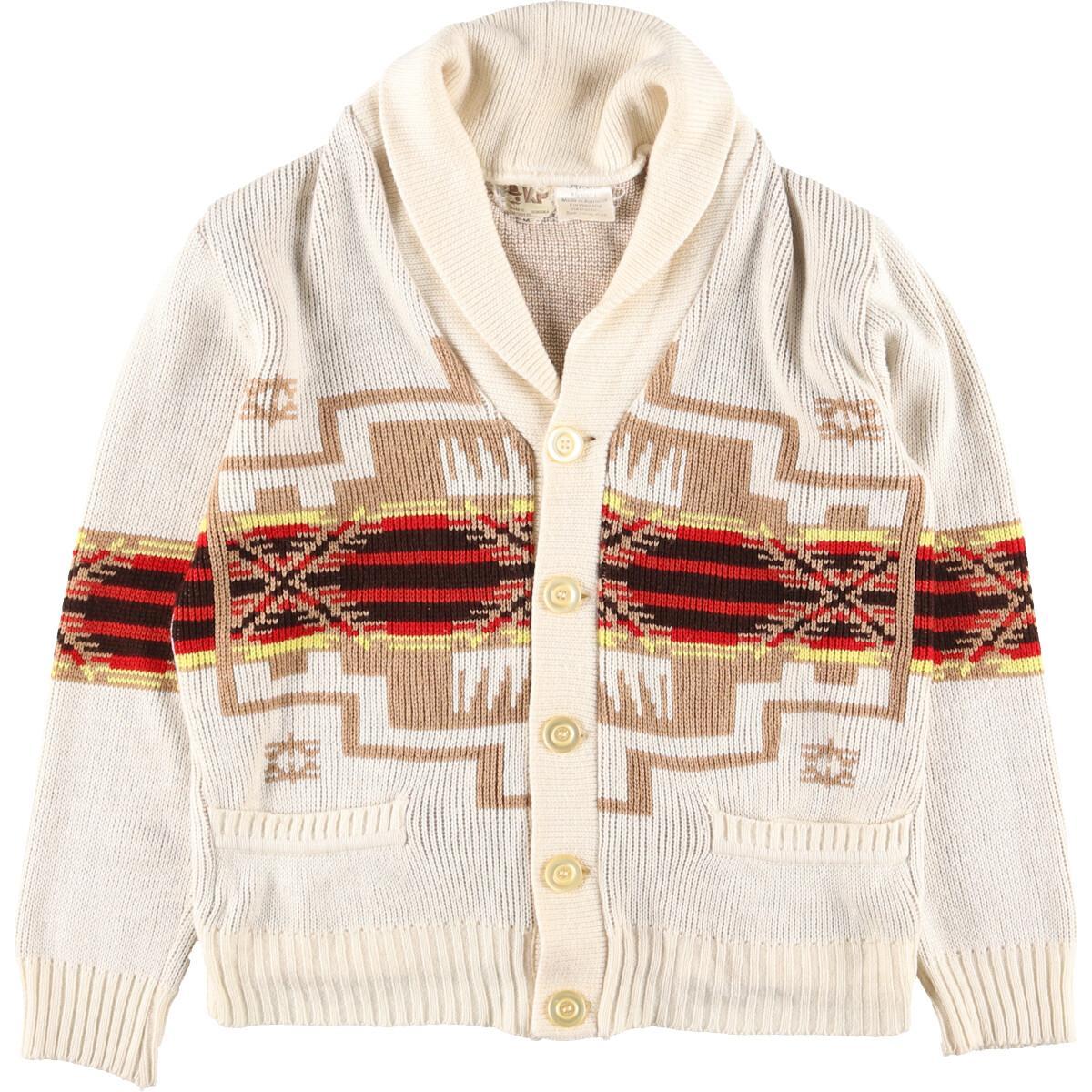 古着 Kp ネイティブ柄 ショールカラー アクリルニットカーディガン メンズm Eaa14 Ss2109 Ss2112 Hny22 Ss21 カーディガン 古着屋jam ジャム