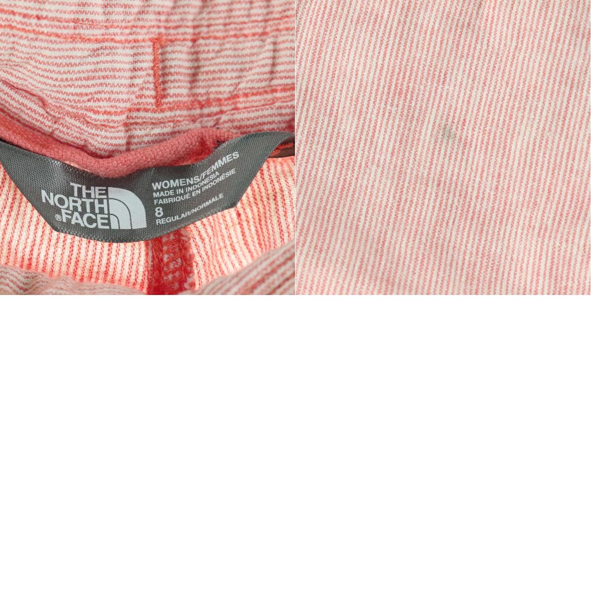 古着 ザノースフェイス THE NORTH FACE ストライプ柄 コットンxリネンショーツ ショートパンツ レディースL~XL /eaa148684 【210417】【SS2109】
