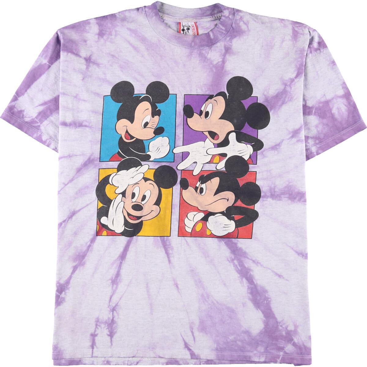 タイダイ加工 ディズニー Disney Designs Mickey Mouse ミッキーマウス キャラクタープリントtシャツ Usa製 レディースxl Eaa Ss2109 キャラクターtシャツ 古着屋jam ジャム