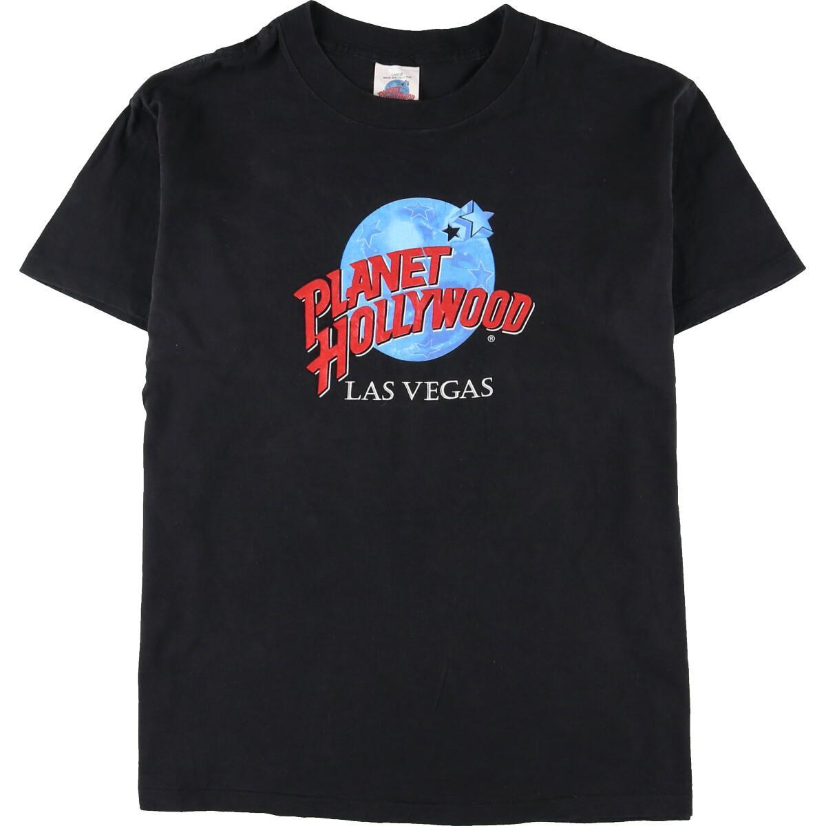 プラネットハリウッド PLANET HOLLYWOOD LAS VEGAS アドバタイジングTシャツ USA製 メンズL /eaa152494 【中古】 【210422】
