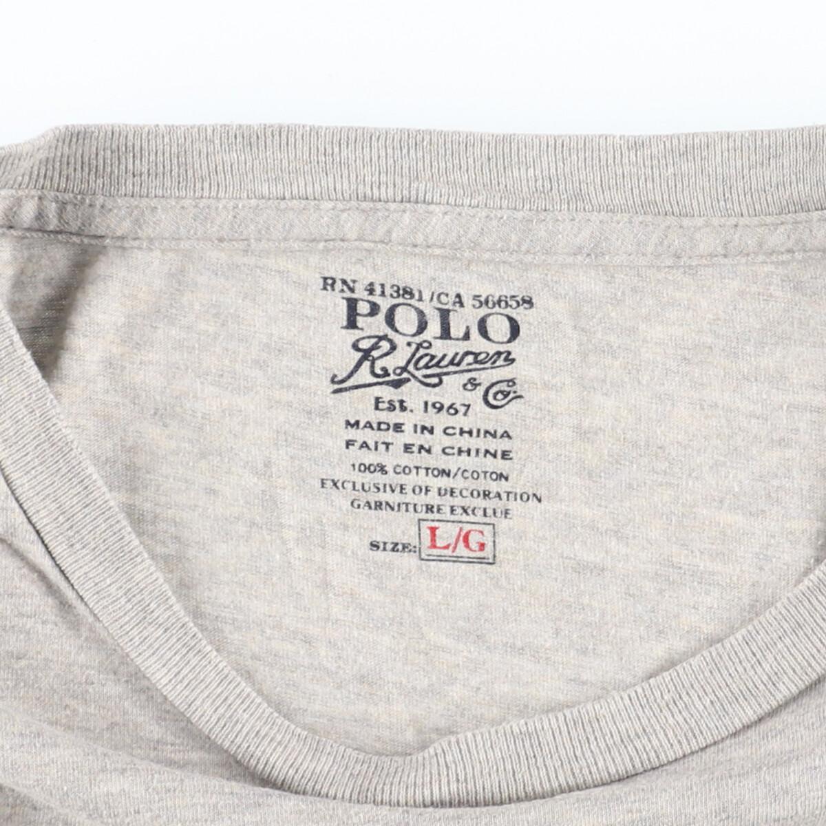 ラルフローレン Ralph Lauren POLO RALPH LAUREN ポケット ロングTシャツ ロンT メンズL /eaa155009  【210423】【SS2109】