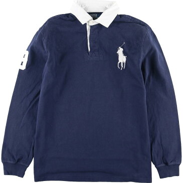 ラルフローレン Ralph Lauren POLO by Ralph Lauren ナンバリング ビッグポニー 長袖 ラガーシャツ メンズXL /eaa155861 【中古】 【210424】