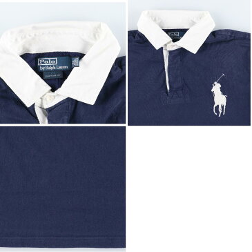 ラルフローレン Ralph Lauren POLO by Ralph Lauren ナンバリング ビッグポニー 長袖 ラガーシャツ メンズXL /eaa155861 【中古】 【210424】