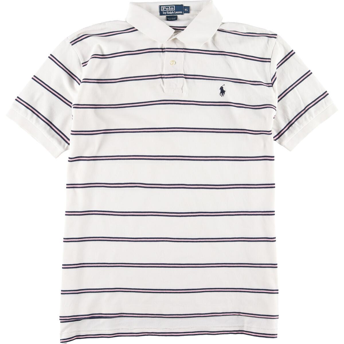 ラルフローレン Ralph Lauren POLO by Ralph Lauren 半袖 ボーダー ポロシャツ メンズXL /eaa151237 【中古】 【210425】