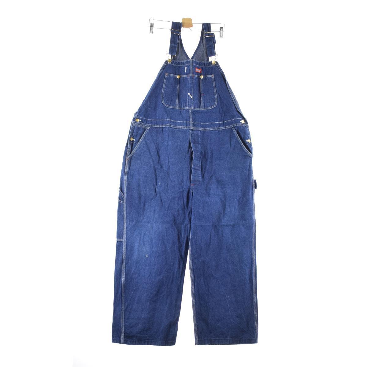 ビッグサイズ ディッキーズ Dickies デニムオーバーオール USA製 メンズw42 /eaa152725 【中古】 【210425】