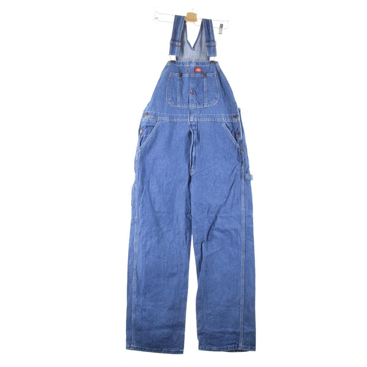 古着 ディッキーズ Dickies デニムオーバーオール メンズw37 /eaa152729 【210425】【SS2112】【SS2201】【md2112】【HNY22】