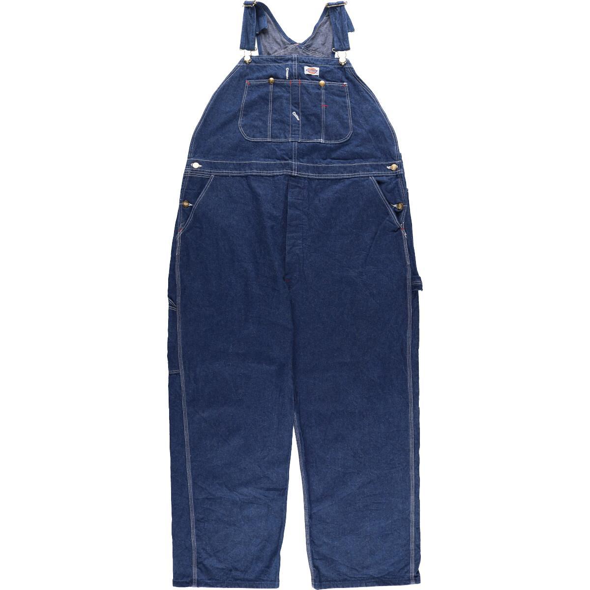 古着 濃紺 ビッグサイズ 80年代 ディッキーズ Dickies デニムオーバーオール USA製 メンズw44 ヴィンテージ /eaa155197 【210430】【SS2112】【SS2201】【md2112】【HNY22】【SS2203】