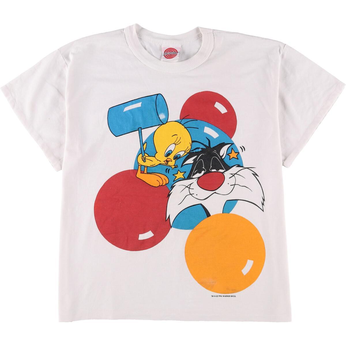 90年代 That S All Folks Looney Tunes ルーニーテューンズ キャラクタープリントtシャツ レディースl ヴィンテージ Eaa キャラクターtシャツ 古着屋jam ジャム