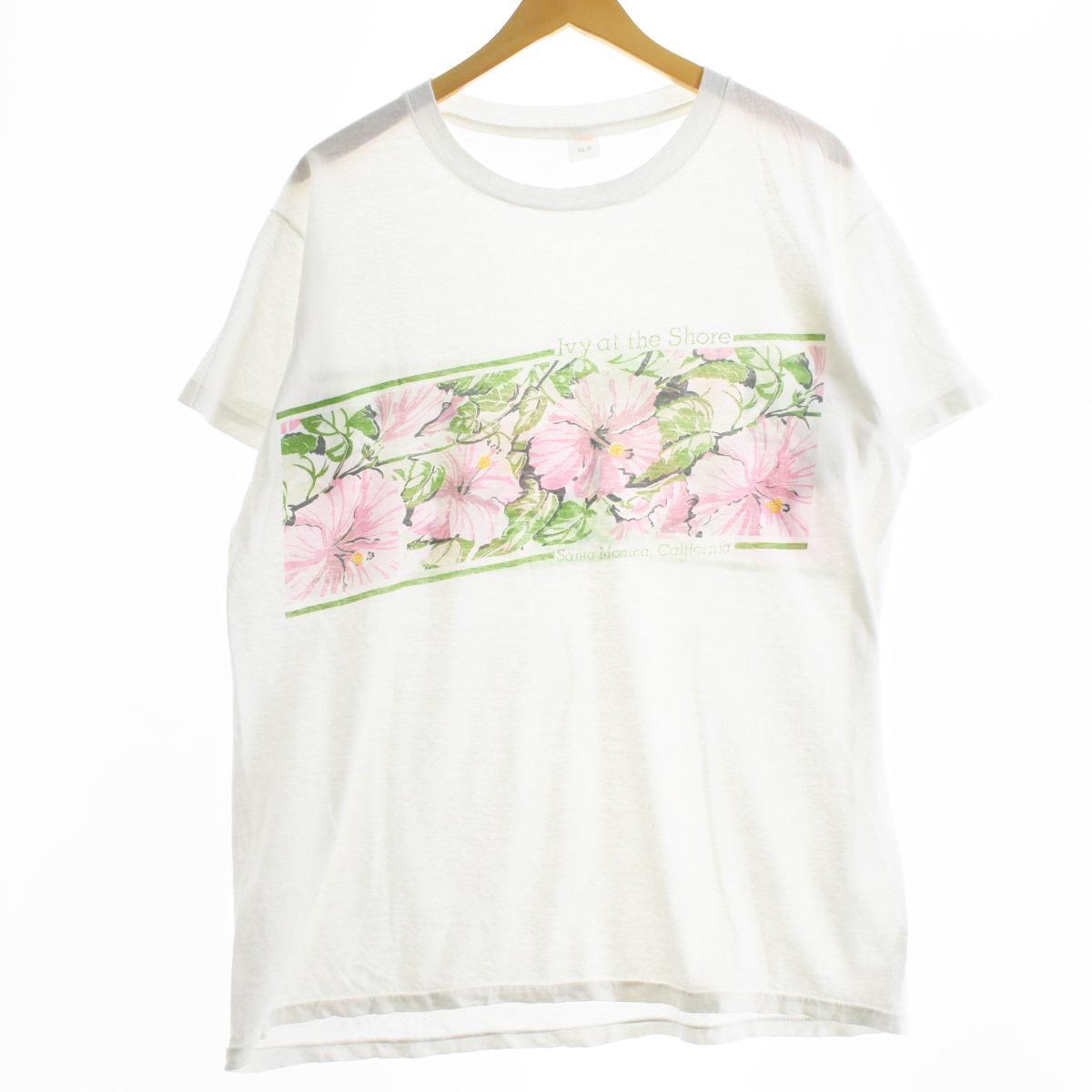 花柄 プリントtシャツ レディースxl ヴィンテージ Eaa グラフィックtシャツ 古着屋jam ジャム