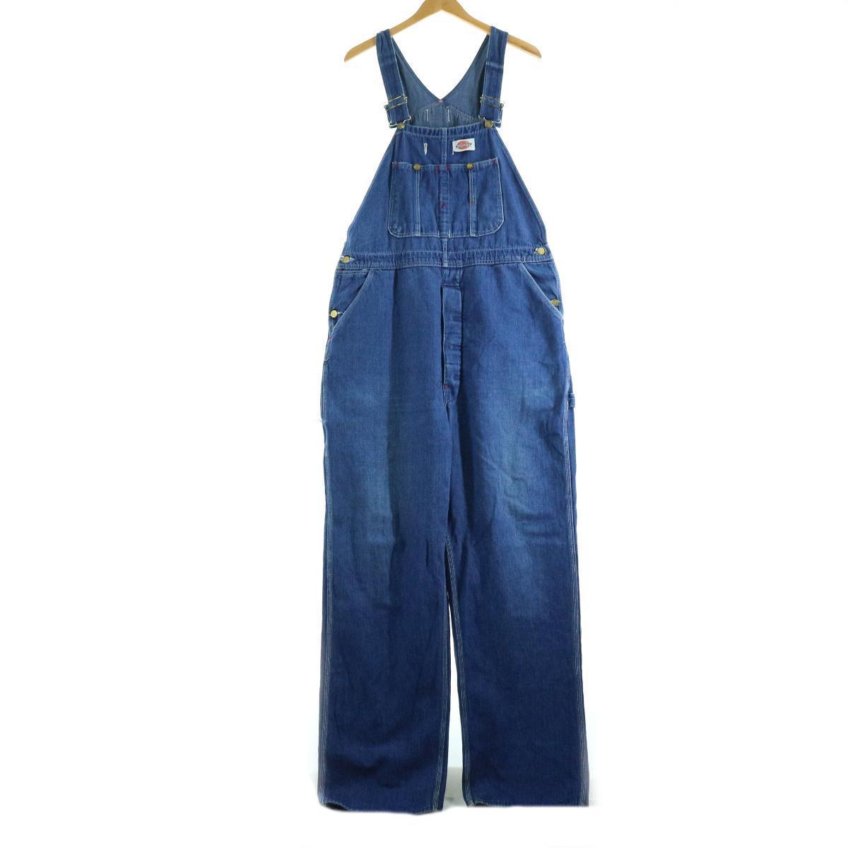 古着 ディッキーズ Dickies デニムオーバーオール メンズw38 /eaa159153 【210516】【SS2112】【SS2201】【md2112】【HNY22】【SS2203】