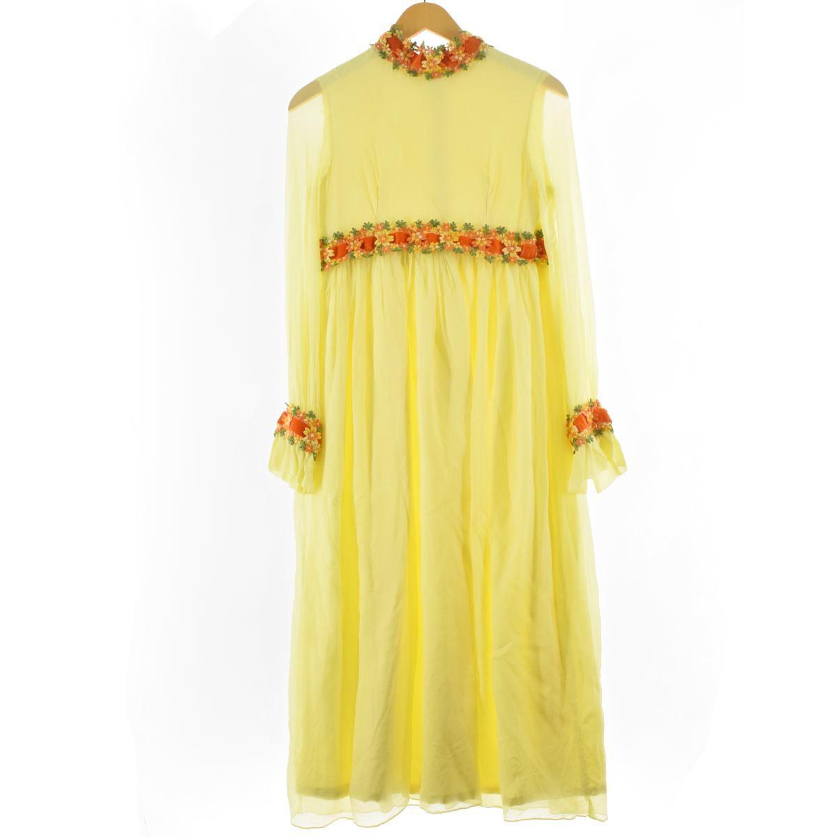 古着 70年代 Unknown 袖シースル 長袖 ワンピース レディースs ヴィンテージ Eaa 2105 Aラインワンピース 古着屋jam ジャム