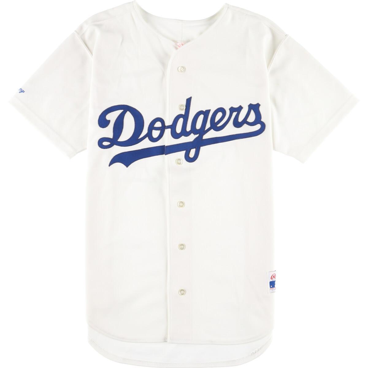 RAULINGS MLB LOS ANGELES DODGERS ロサンゼルスドジャース ゲームシャツ フットボールシャツ USA製 44 メンズL /eaa164286 【中古】 【210524】