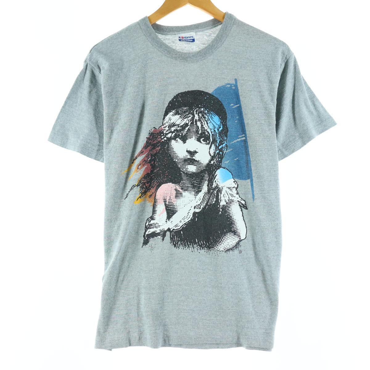 80年代 ヘインズ Hanes Les Miserables レ ミゼラブル プリントTシャツ USA製 レディースL ヴィンテージ /eaa163333 【中古】 【210523】【SS2109】のサムネイル
