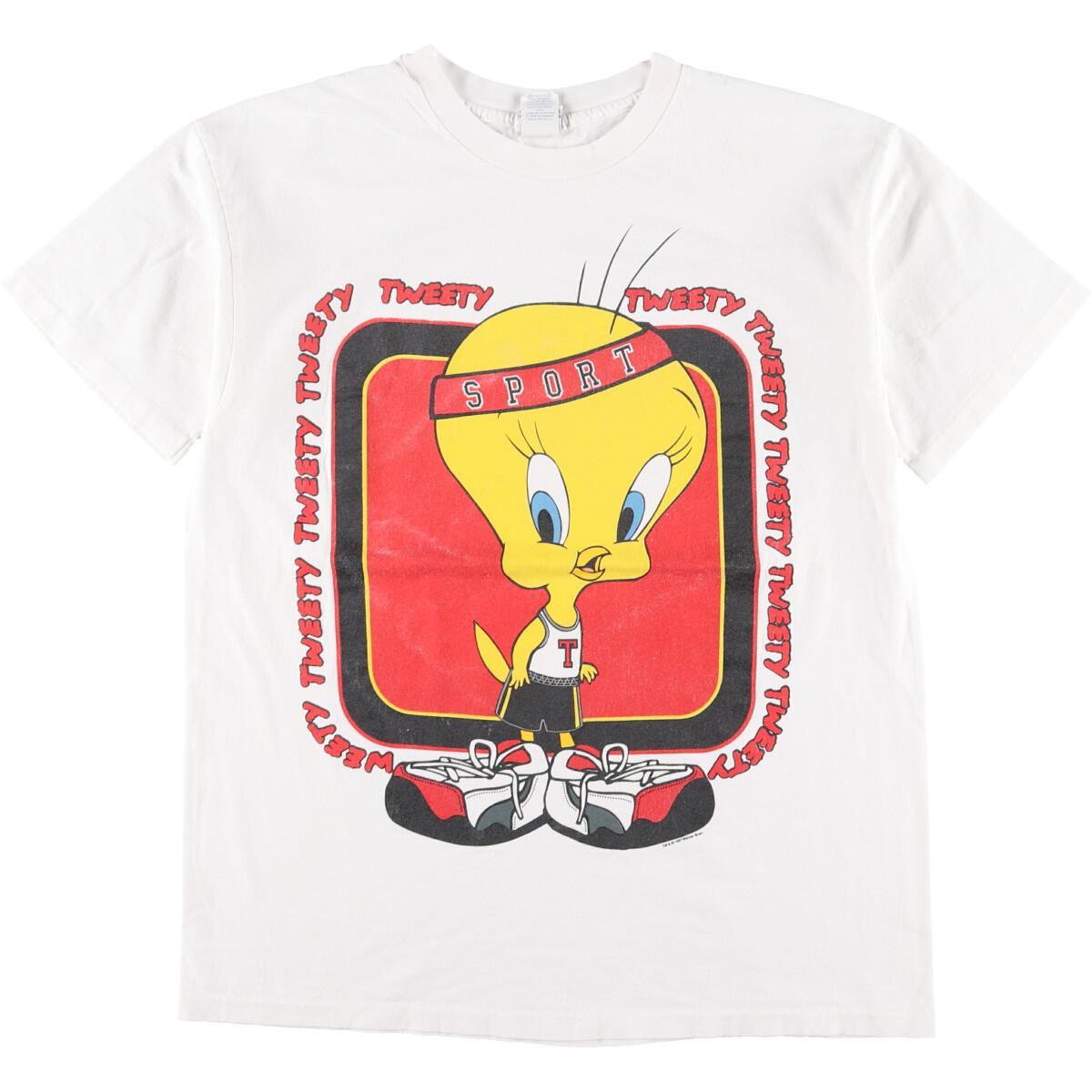 90年代 ルーニーテューンズ Looney Tunes Tweety トゥイーティー キャラクタープリントtシャツ Usa製 レディースxxl ヴィンテージ Eaa キャラクターtシャツ 古着屋jam ジャム