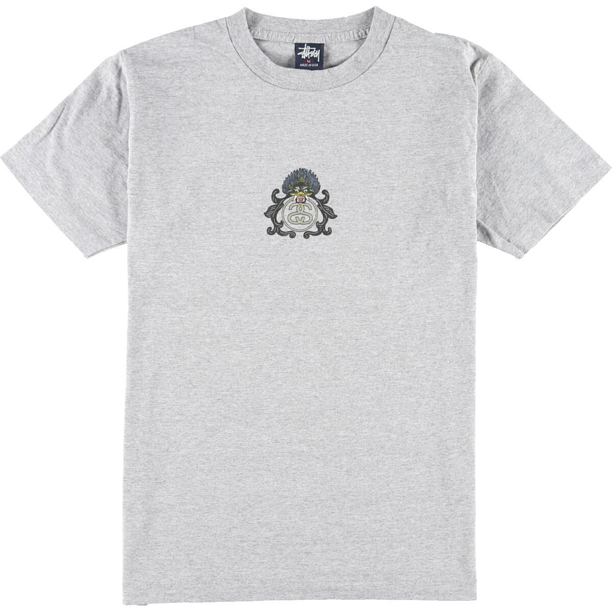 古着 90年代 ステューシー Stussy Old Stussy オールドステューシー 紺タグ 龍柄 ドラゴン柄 シャネルロゴ サーフ スケートtシャツ Usa製 メンズm ヴィンテージ Eaa Ss2109 Hny22 サーフ スケートtシャツ 古着屋jam ジャム