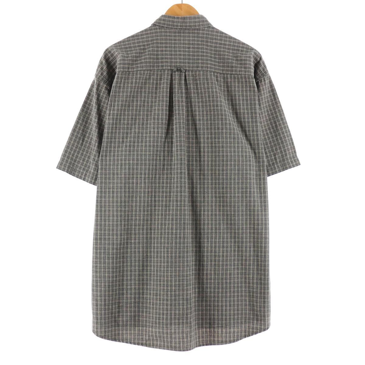 エディーバウアー Eddie Bauer 半袖 ボタンダウンチェックシャツ メンズL /eaa167050 【中古】 【210531】