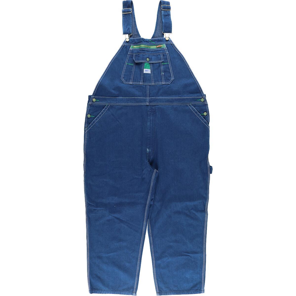 古着 濃紺 ビッグサイズ LIBERTY デニムオーバーオール メンズw48 /eaa166772 【210606】【SS2112】【SS2201】【md2112】【HNY22】【SS2203】