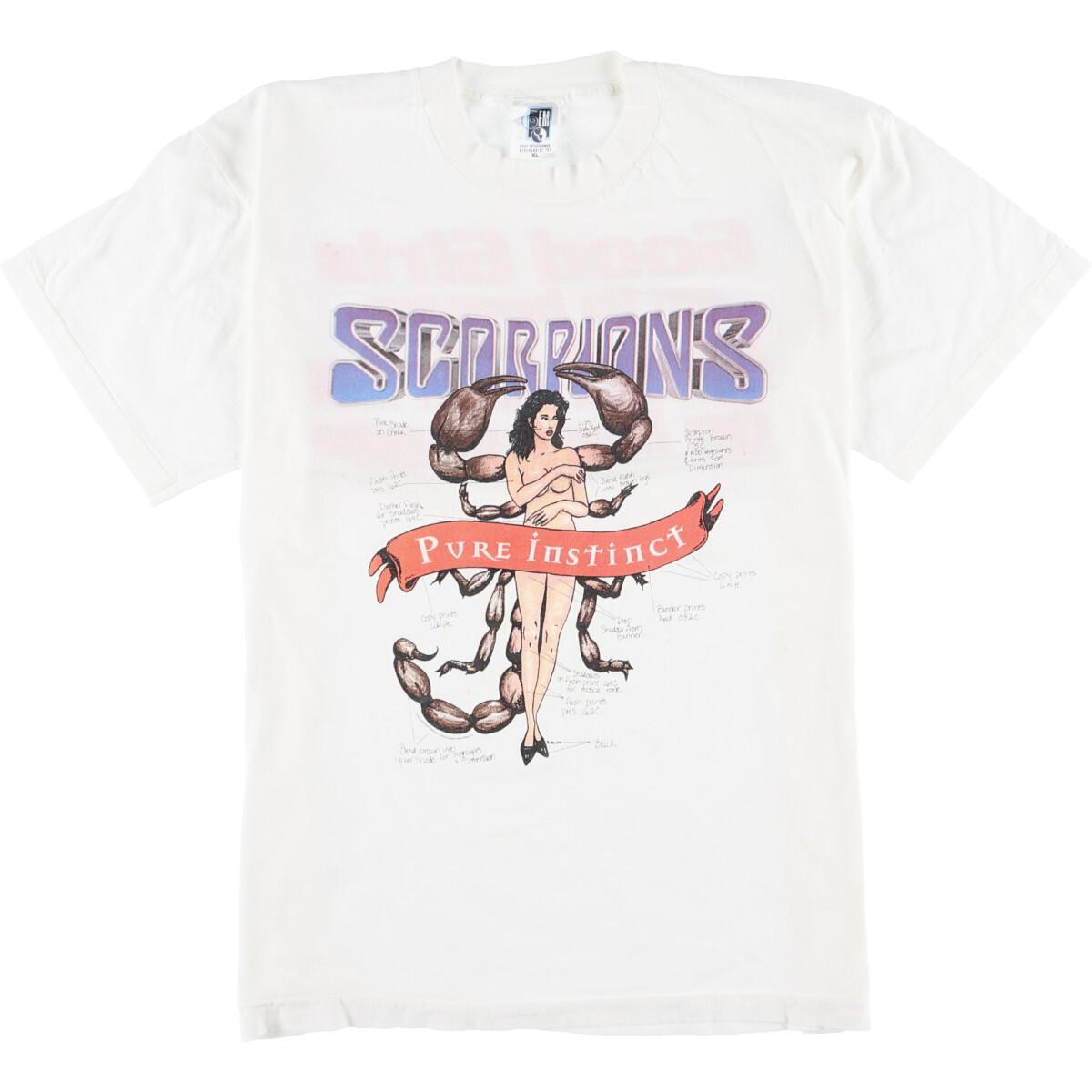 90年代 GEM SCORPIONS スコーピオンズ PVRE INSTINCT バンドTシャツ USA製 メンズXL ヴィンテージ /eaa134847 【中古】 【210610】