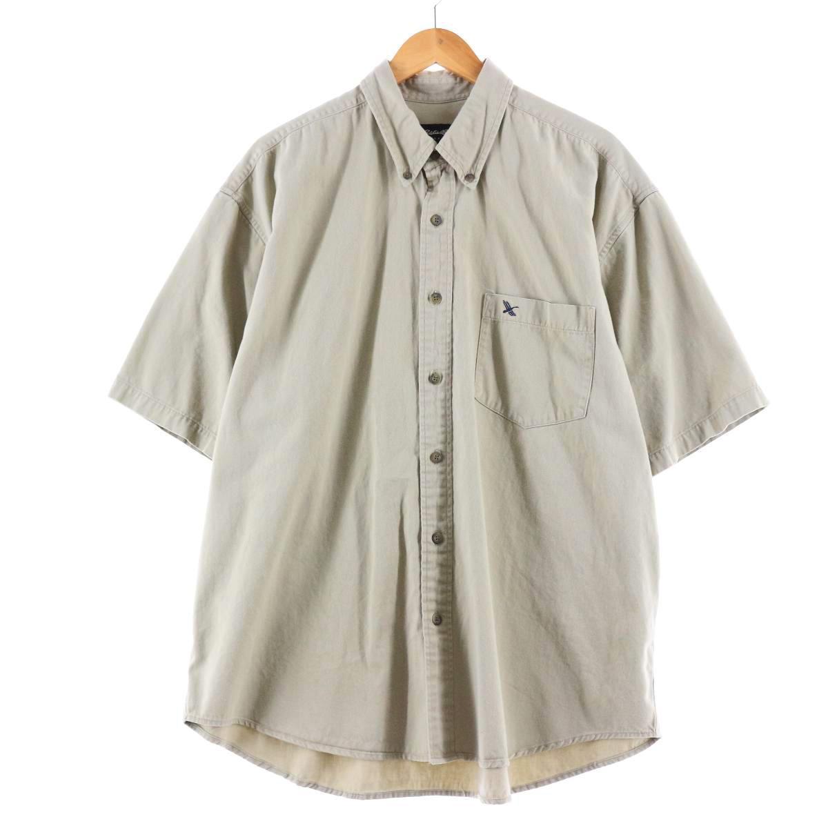 エディーバウアー Eddie Bauer 半袖 ボタンダウンシャツ メンズXL /eaa170728 【中古】 【210612】