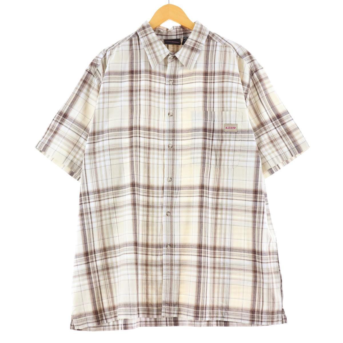 ディッキーズ Dickies チェック柄 半袖 ワークシャツ メンズXL /eaa168542 【中古】 【210614】のサムネイル