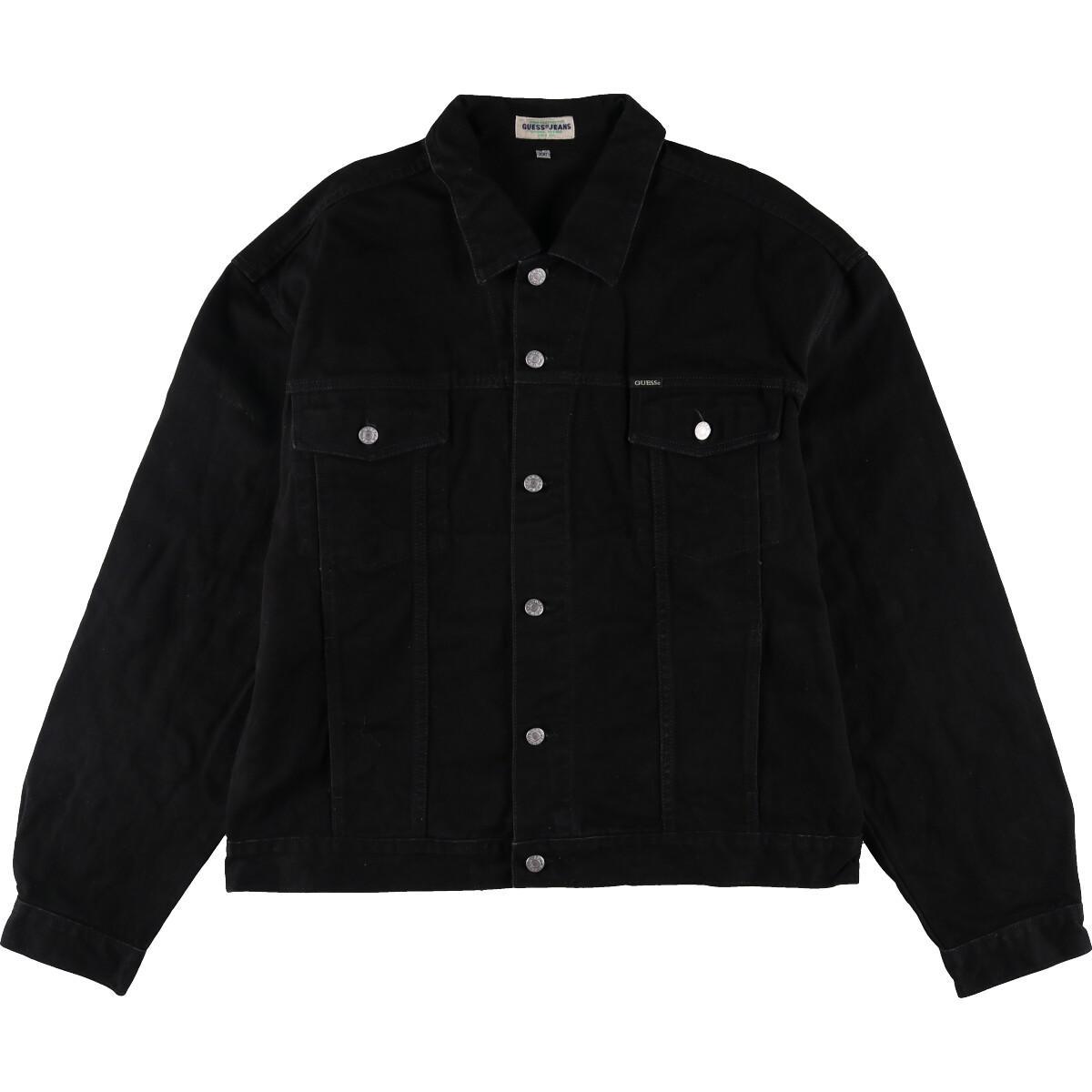 古着 90年代 ゲス Guess JEANS ブラック デニムジャケット Gジャン USA製 メンズXXL ヴィンテージ /eaa169566 【中古】 【211024】のサムネイル