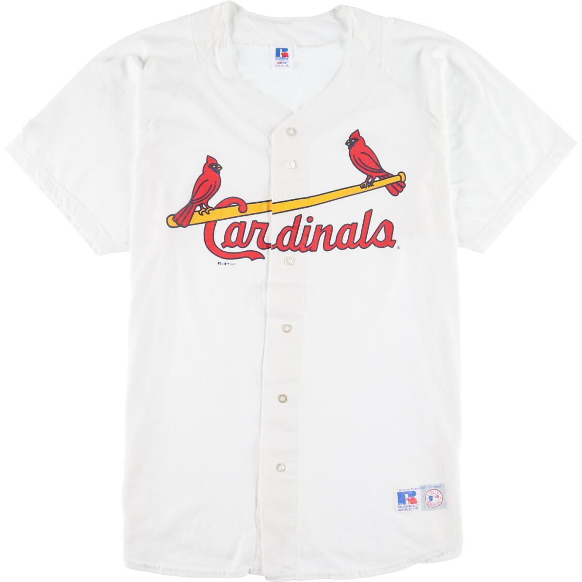90年代 ラッセル Russell MLB ST. LOUIS CARDINALS セントルイスカージナルス ベースボールTシャツ USA製 メンズXXL ヴィンテージ /eaa171856 【中古】 【210618】