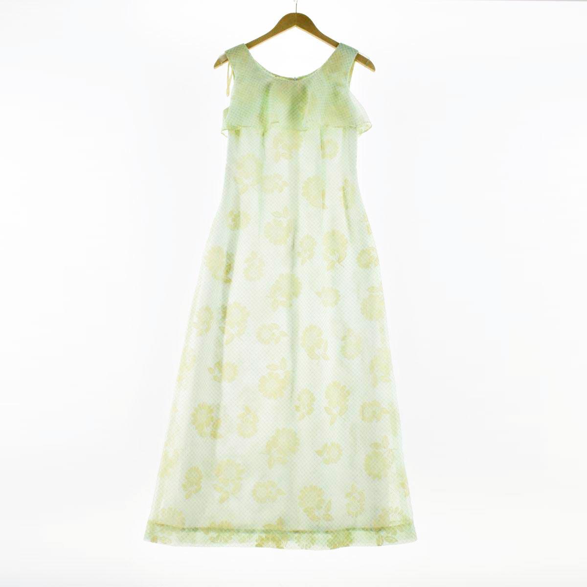 70年代 ペニーズ Penney S Hawaii チェック柄 花柄 ノースリーブワンピース レディースs ヴィンテージ Eaa ワンピース 古着屋jam ジャム