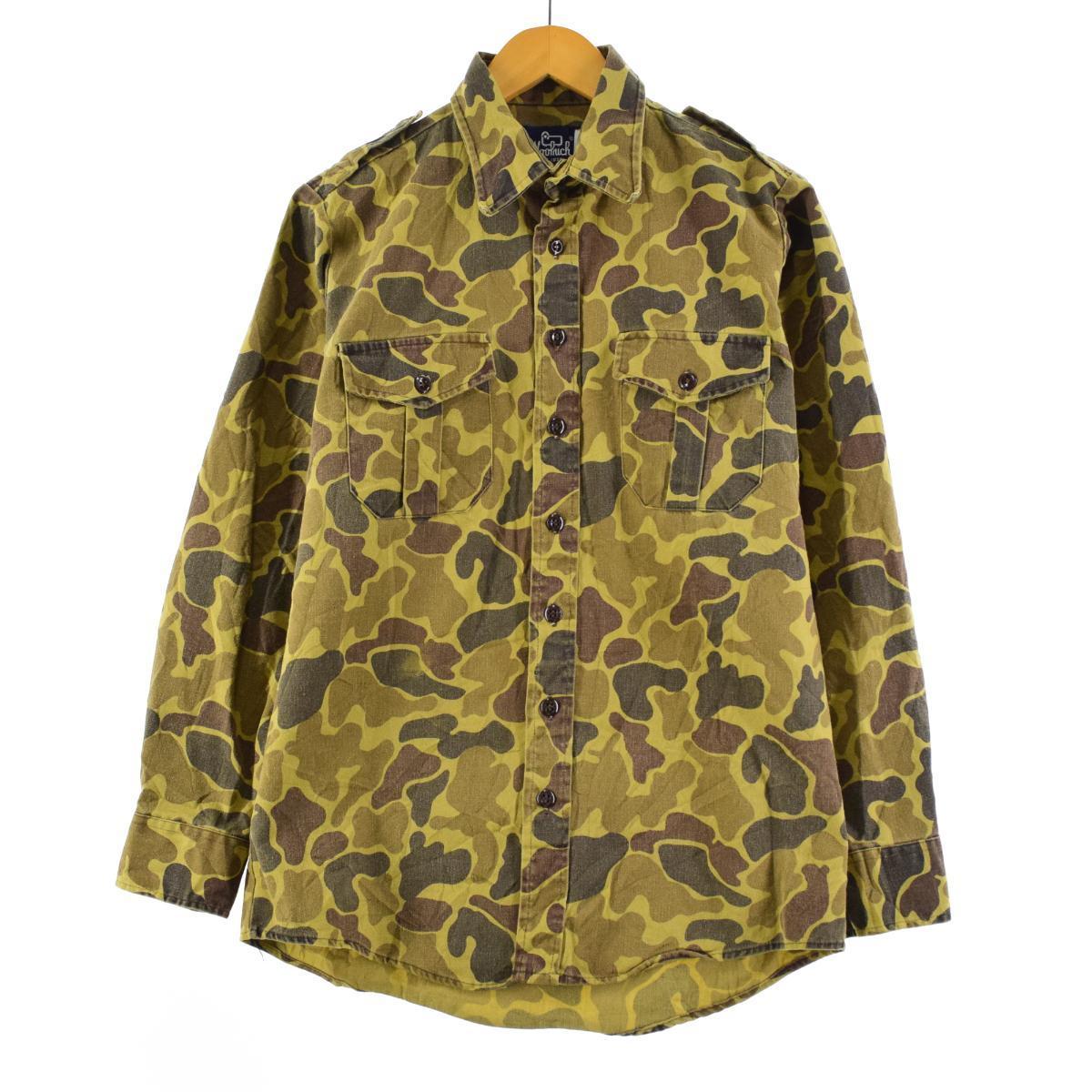 80年代 ウールリッチ WOOLRICH ダックハンターカモ 迷彩 ハンティングシャツ USA製 メンズS ヴィンテージ /eaa174069 【中古】 【210625】
