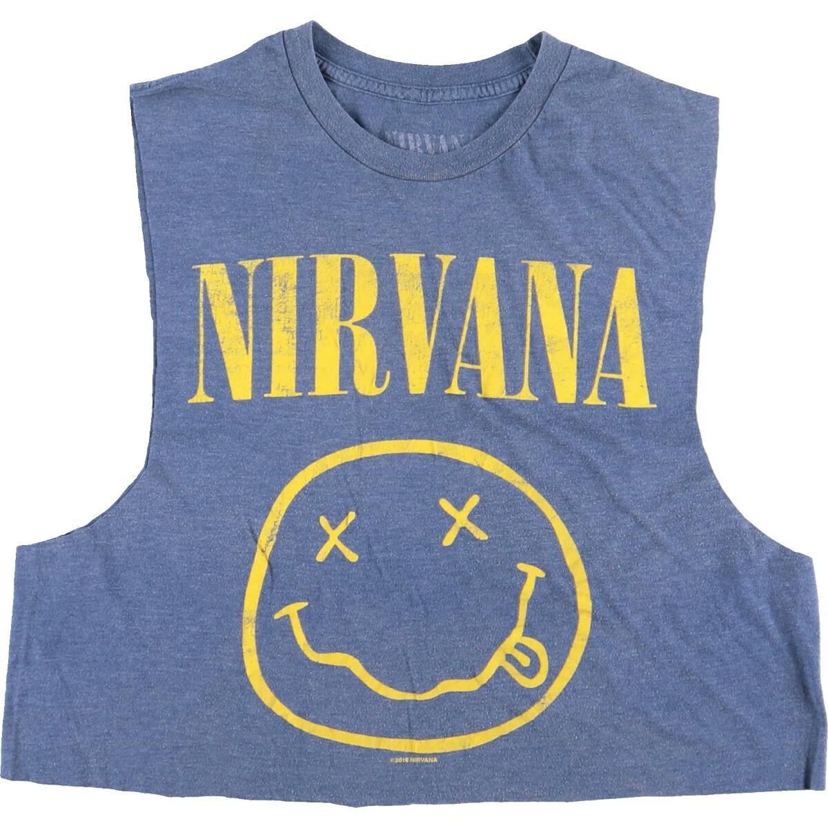 古着 NIRVANA ニルヴァーナ カットオフ バンドTシャツ レディースS /eaa173440 【210626】【SS2109】【HNY22】【SS2203】【SS2206】【2buy2206】