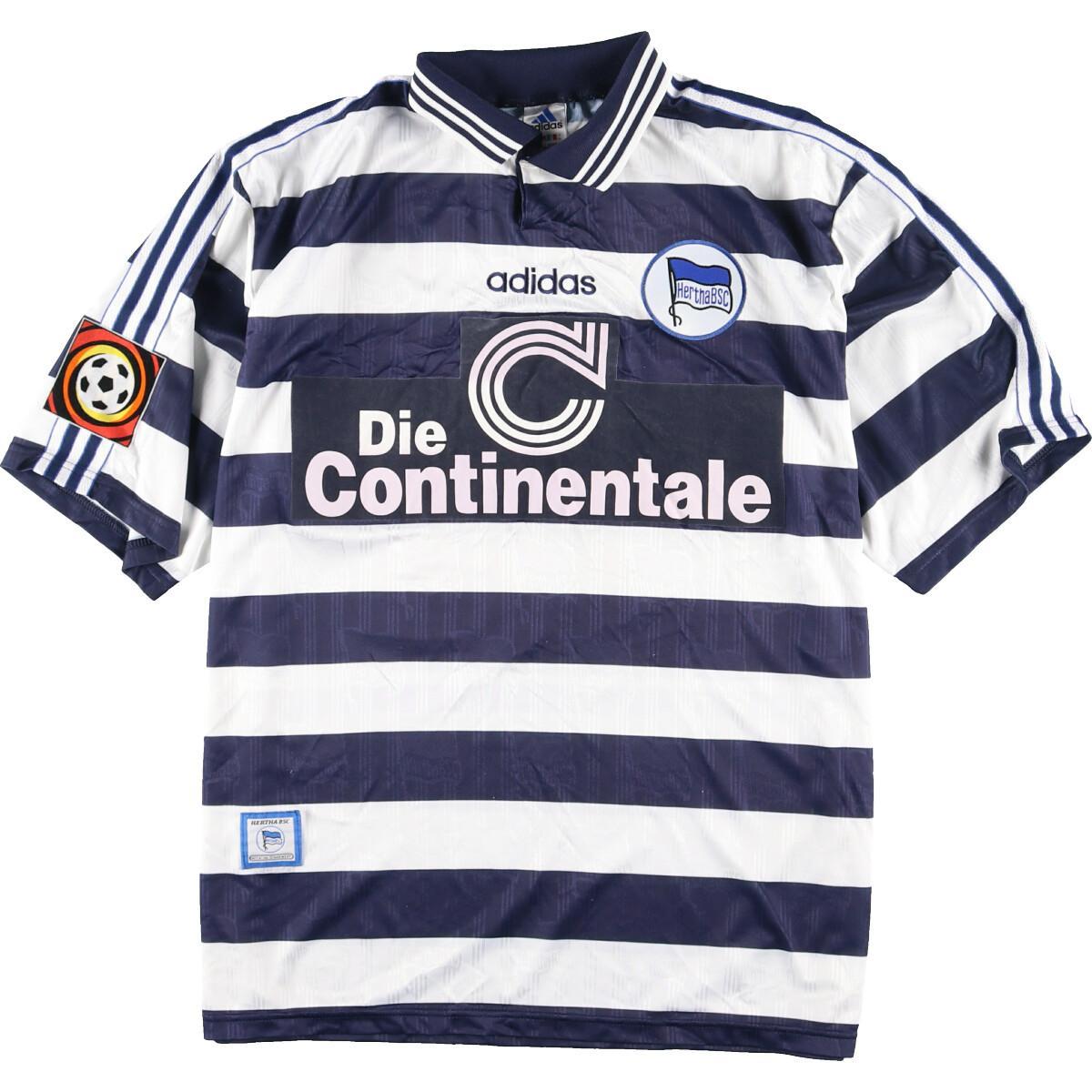 90年代 アディダス Adidas Hertha Bsc ヘルタベルリン ゲームシャツ サッカーシャツ 英国製 メンズxl ヴィンテージ Eaa Adidas アディダス 古着屋jam ジャム
