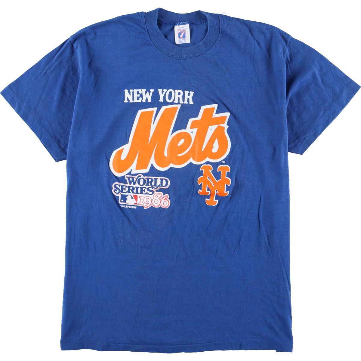 古着 80年代 LOGO7 MLB NEWYORK METS ニューヨークメッツ スポーツプリントTシャツ USA製 メンズL ヴィンテージ /eaa175138 【210627】【SS2109】【HNY22】【SS2203】【SS2206】【2buy2206】