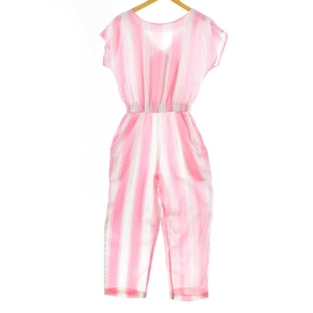 古着 Oops ストライプ柄 フレンチスリーブ オールインワン つなぎ レディースs Eaa オールインワン 古着屋jam ジャム