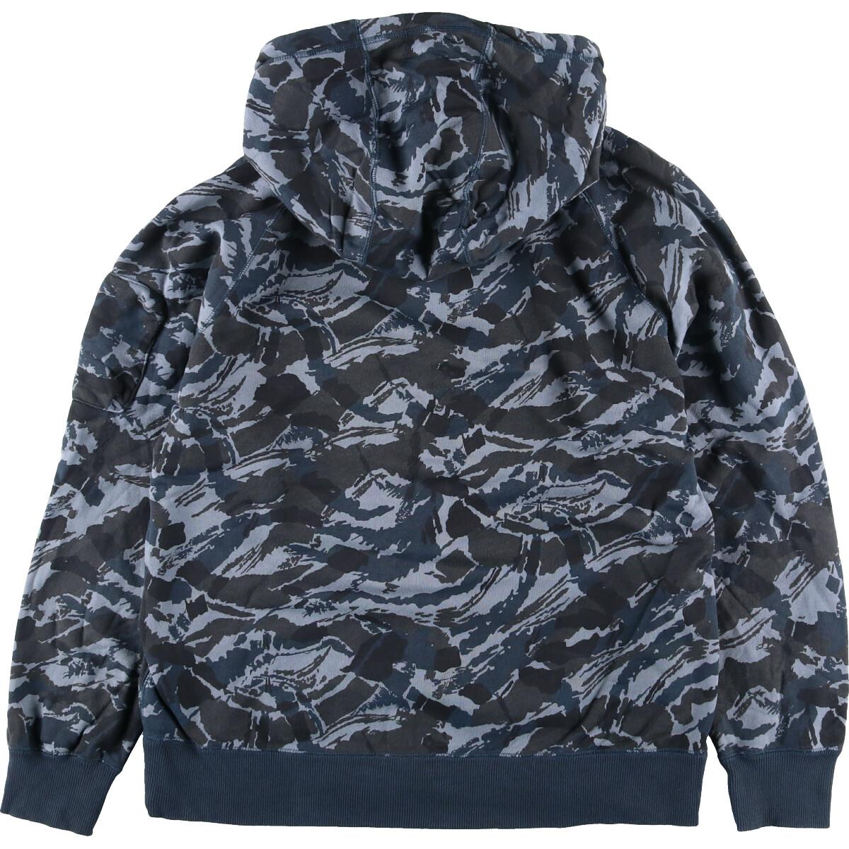 ナイキ NIKE AIR 迷彩柄 カモフラージュ柄 スウェットフルジップパーカー メンズXL /eaa176913 【中古】 【210703】