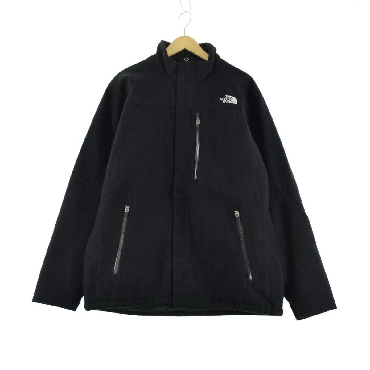 plain black north face jacket