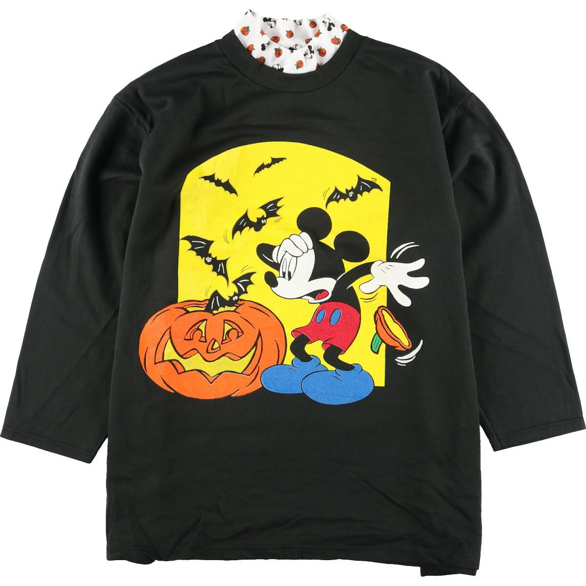 古着 Mickey Unlimited Mickey Mouse ミッキーマウス ハロウィン柄 ハイネック キャラクタースウェットシャツ トレーナー Usa製 レディースxxl Eaa Ss2112 Hny22 Ss21 Ss23 Ss26 2buy26 トレーナー 古着屋jam ジャム