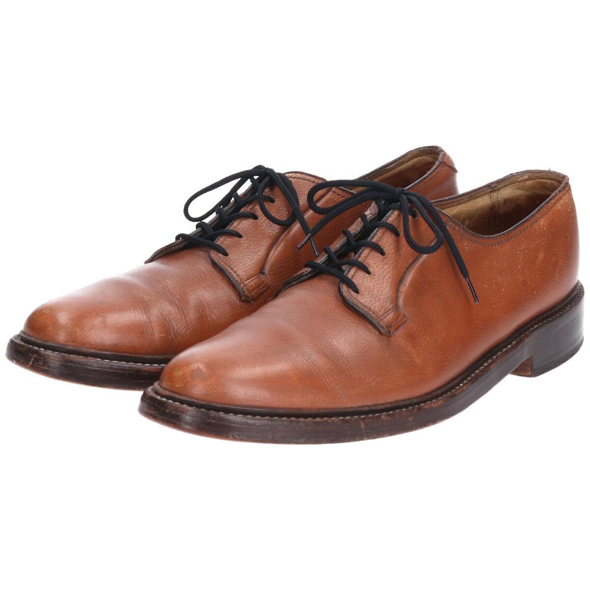 白木/黒塗り vintage j.crew ウィングチップ 革靴 ヨーロッパ 90s