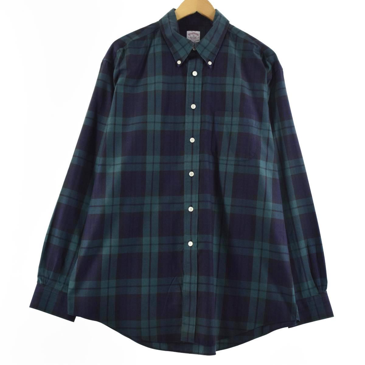 Brooks Brothers 長袖 ボタンダウンチェックシャツ