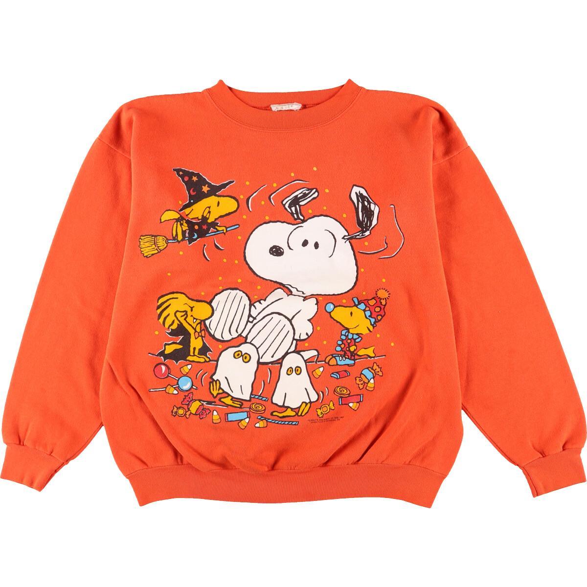 古着 Snoopy スヌーピー ハロウィン柄 キャラクタースウェットシャツ トレーナー レディースxxl ヴィンテージ Eaa Ss2112 Hny22 Ss21 トレーナー 古着屋jam ジャム