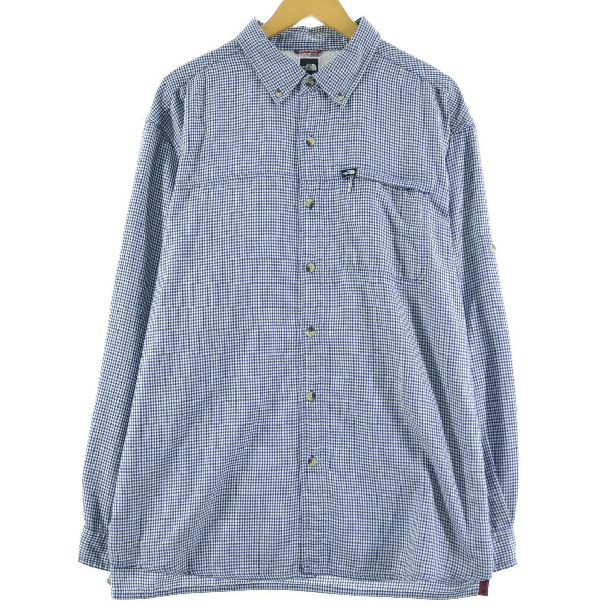 古着 ザノースフェイス THE NORTH FACE チェック柄 長袖 ボタンダウンシャツ メンズL /eaa185561 【210808】