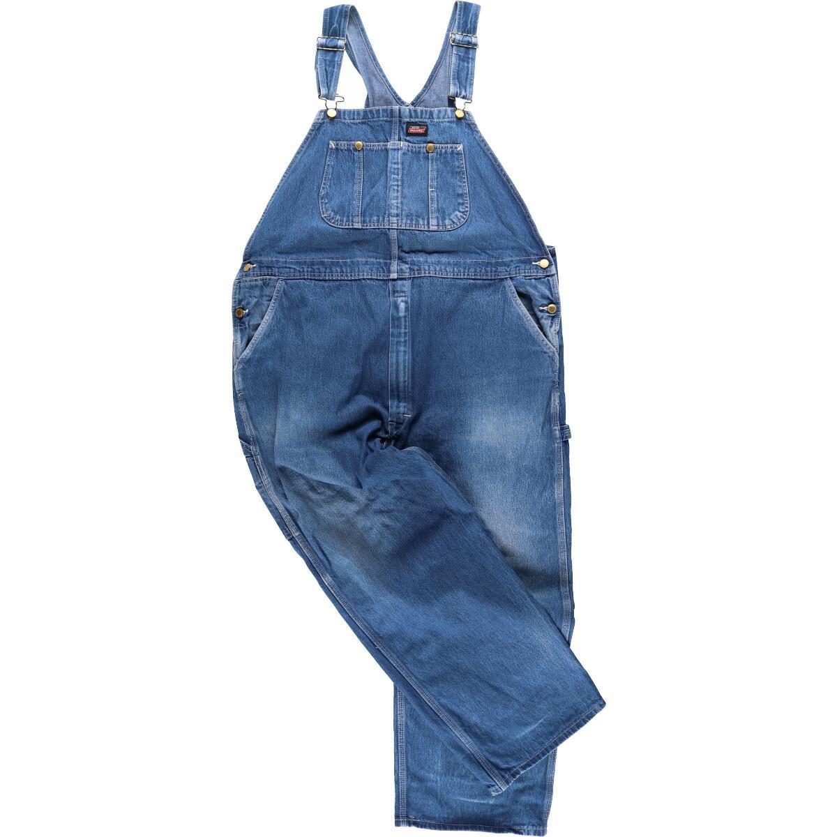 古着 ビッグサイズ ディッキーズ Dickies デニムオーバーオール メンズw46 /eaa188438 【210819】【SS2112】【SS2201】【md2112】【HNY22】